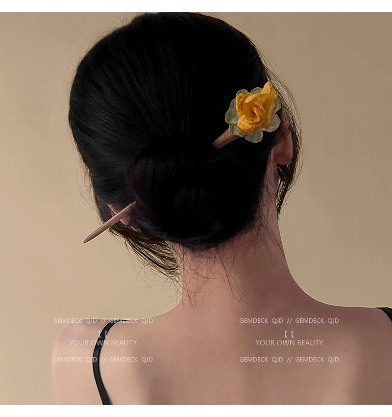 Dried flower hairpin, new Chinese-style high-end hairpin, wooden hairpin for women, ancient-style Hanfu headwear, Chinese-style walking hairpin pic 22