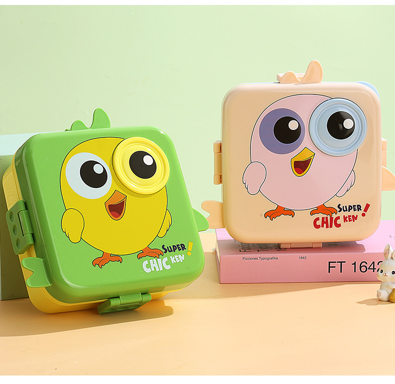 跨境卡通外出可爱分格便当盒微波炉学生专用上班族水果便携零食盒详情13