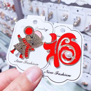 新年胸针新款合金胸花虎年过年别针春节饰品 滴油彩绘厂家现货详情12