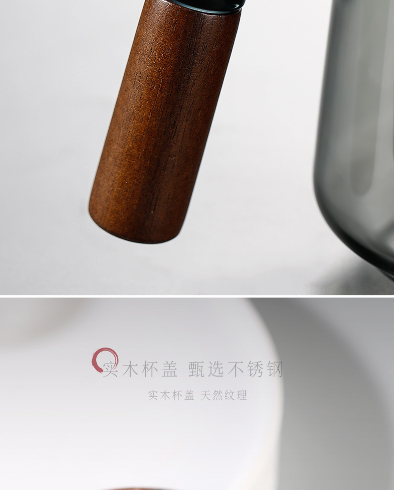 玻璃水杯办公室喝茶杯子男耐热泡茶杯茶水分离过滤花茶杯礼品杯详情11
