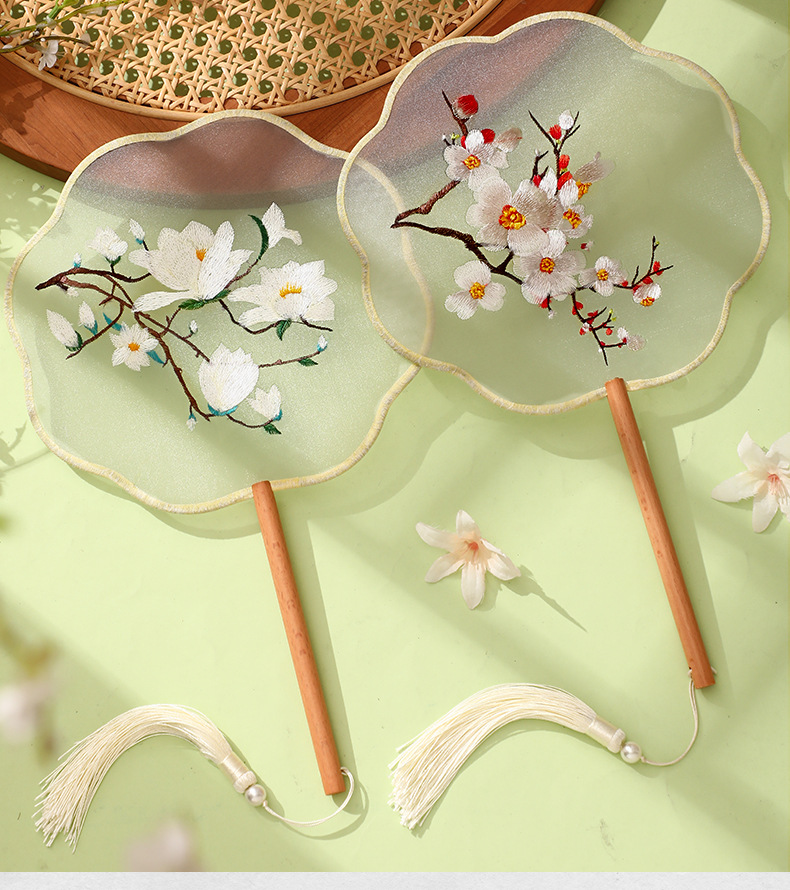 刺绣团扇古风跳舞扇子中国风汉服旗袍双面苏州绣儿童舞蹈圆扇专用详情18