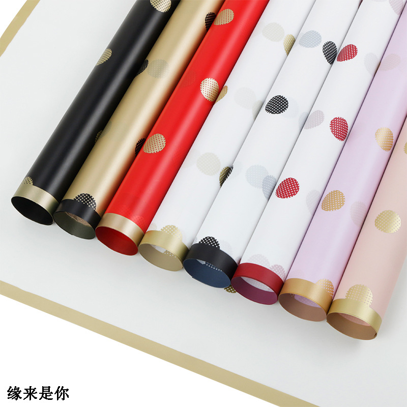 新款清新小雏菊包装纸清新似你 PP防水包花纸加厚欧雅纸DIY批发详情6