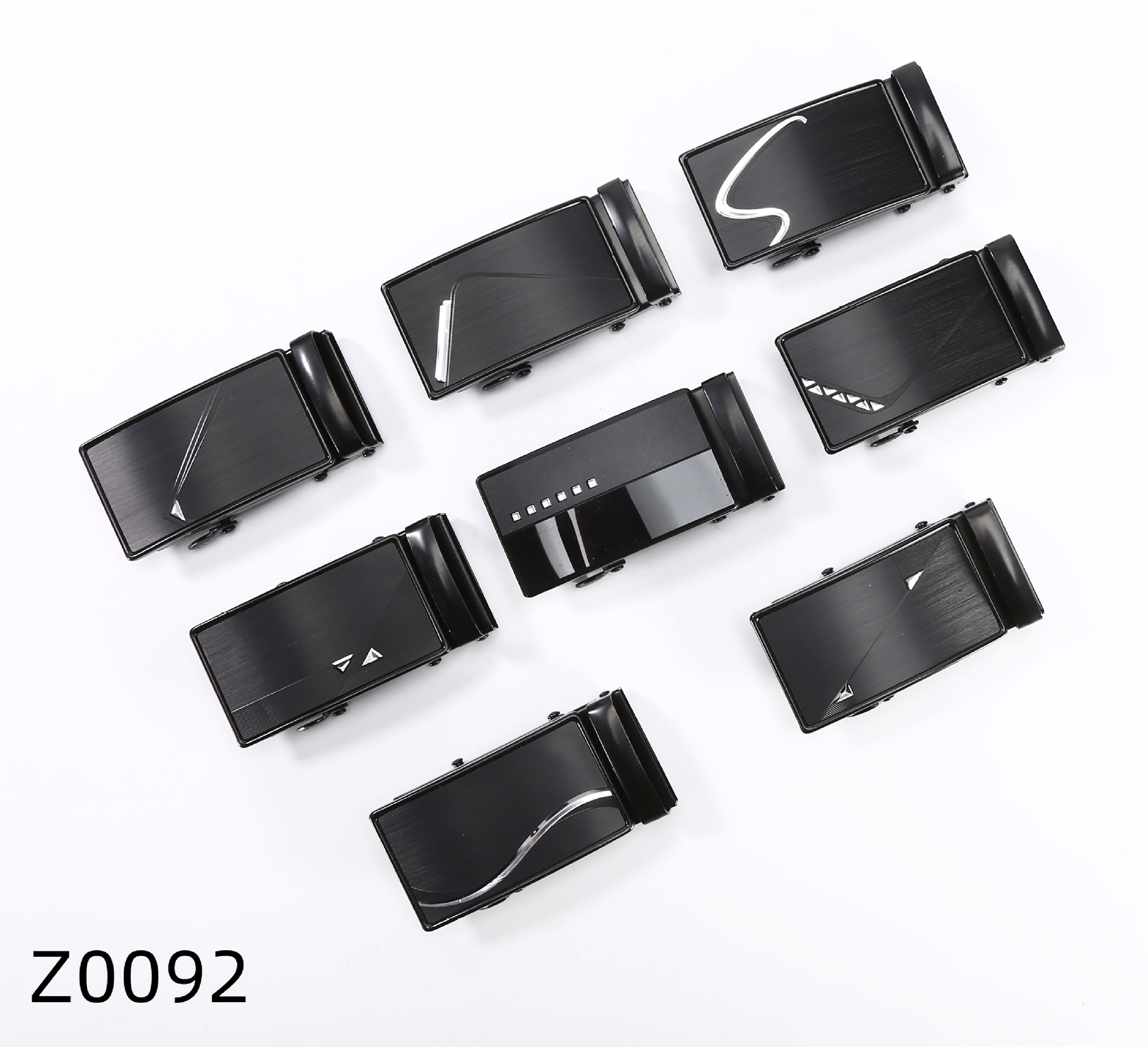 新亚克力板皮带扣自动铁腰带扣字母简约大方不可激光LOGO厂家直销详情4