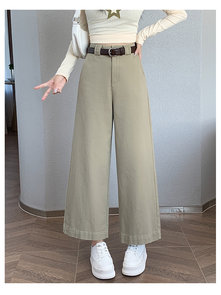 法式八分九分天丝棉阔腿牛仔裤女秋季新款小个子宽松显瘦直筒裤详情36