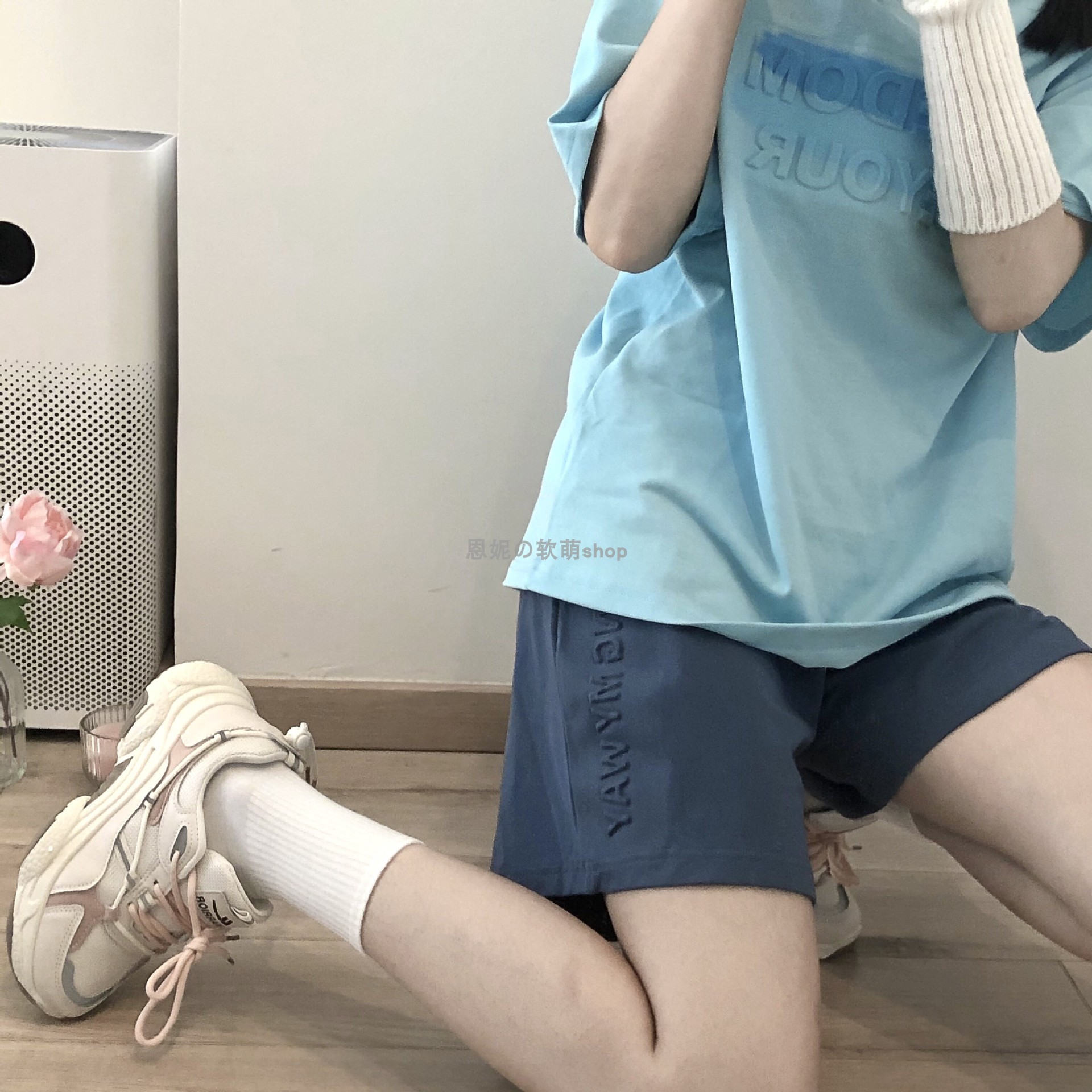 立体印花短裤女休闲百搭薄款夏季直筒阔腿裤高腰显瘦五分裤子代发详情9