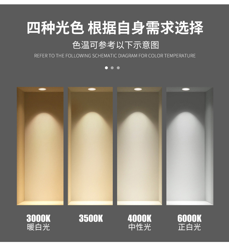 Wholesale of embedded COB deep anti-glare spotlights without secondary light spots, living room without main light, small hill led, hotel wall-washing lights pic 13