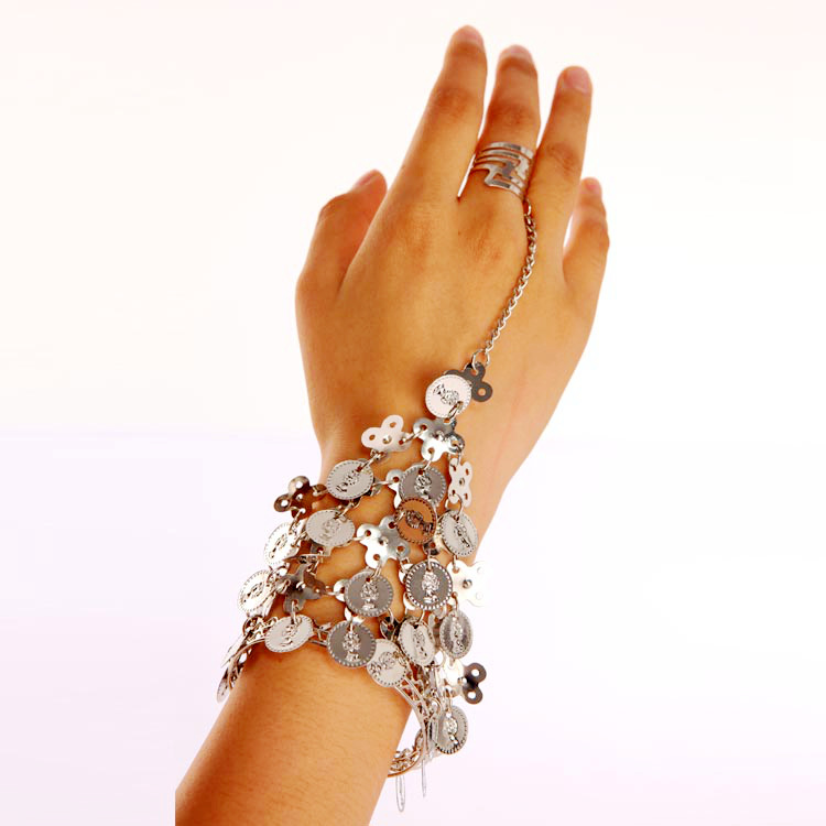 肚皮舞服装饰品首饰戒指手链手环舞蹈表演指环手链印度舞演出配饰详情14