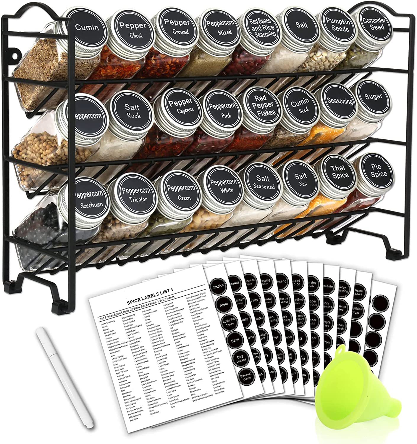 Three-layer seasoning rack, kitchen storage rack, spice rack, seasoning bottle storage and organization rack, factory stock spice rack pic 8