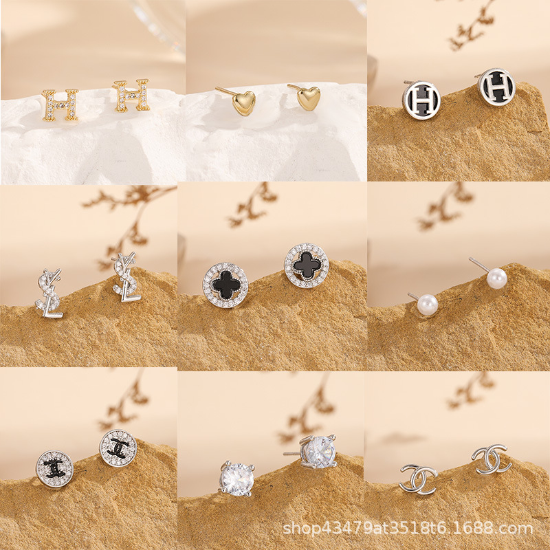 潮流水滴耳环女小众轻奢气质时尚感耳饰爆款铜镶锆石银针耳坠批发详情5