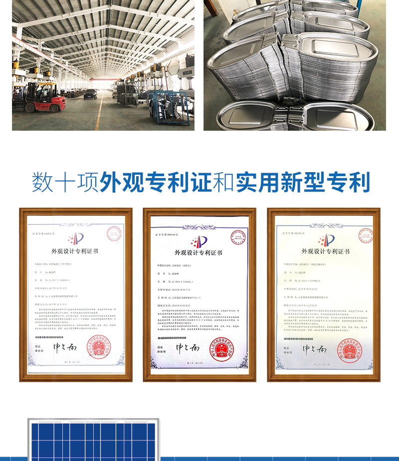 Blue Crystal Easy Carbon Manufacturer wholesals solar street lamps, Tianbao lamps and new rural street lamps pic 7