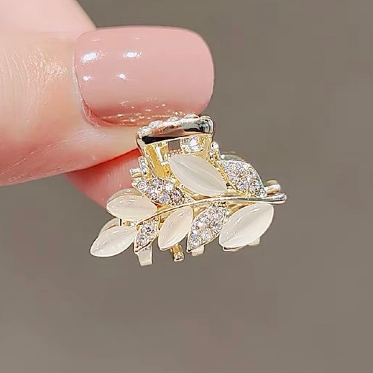 曰系甜美仿猫眼石系列发夹后脑勺少女小号发抓发卡抓夹韩国鲨鱼夹详情6