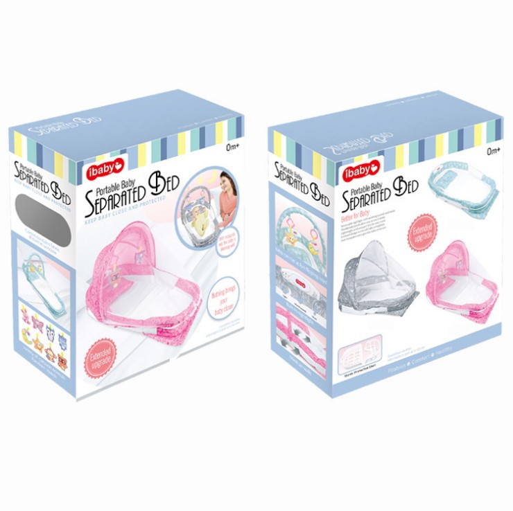 卡通图案婴儿床 全包围带蚊帐婴儿床中床 音乐灯光折叠婴儿床详情9