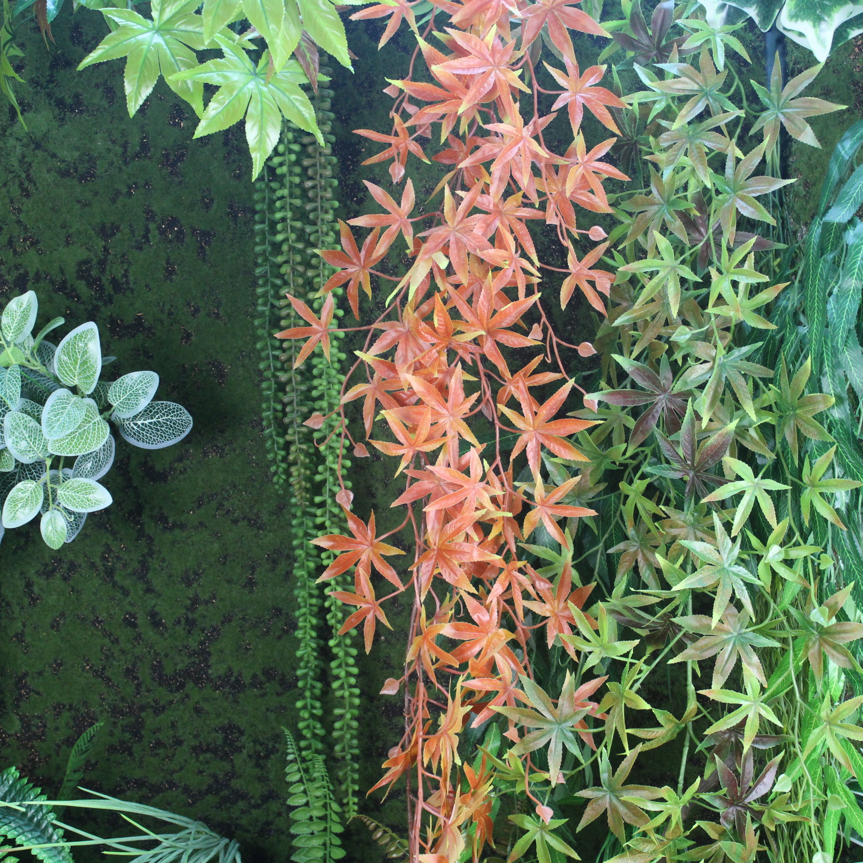 Simulated rubber red maple strips, green maple strips, high-end simulated rubber leaf strips, plastic strips, hand feel, direct sales from the manufacturer of red maple strips pic 27