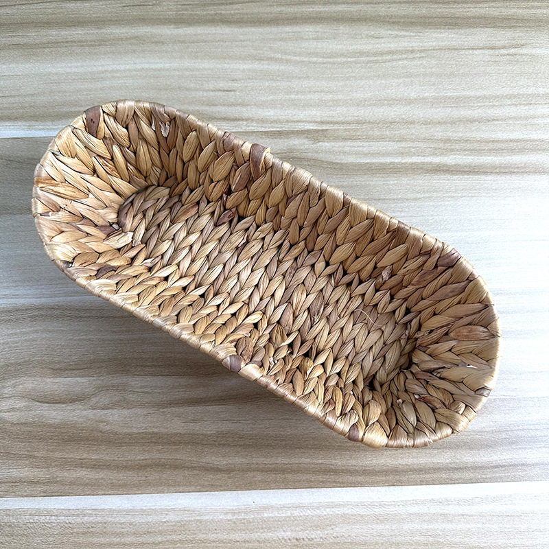家用零食收纳篮创意草编葫芦草编织果盘刀叉篮小吃编织篮面包篮子详情3