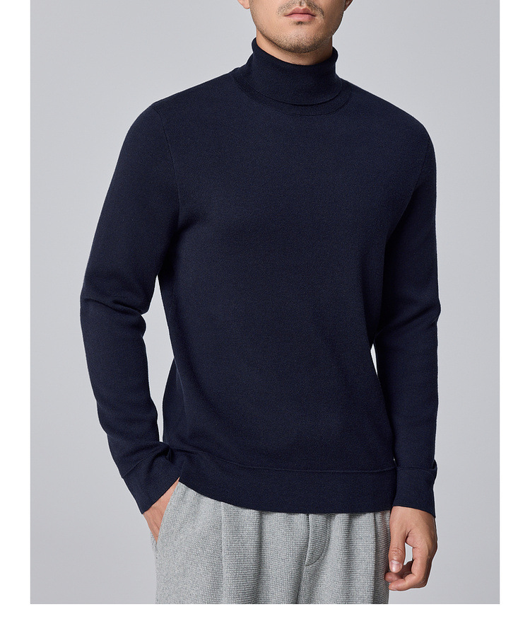 墨麦客男装基础高领男士羊毛衫2024冬季新款纯色打底毛衣男21912 pic 25