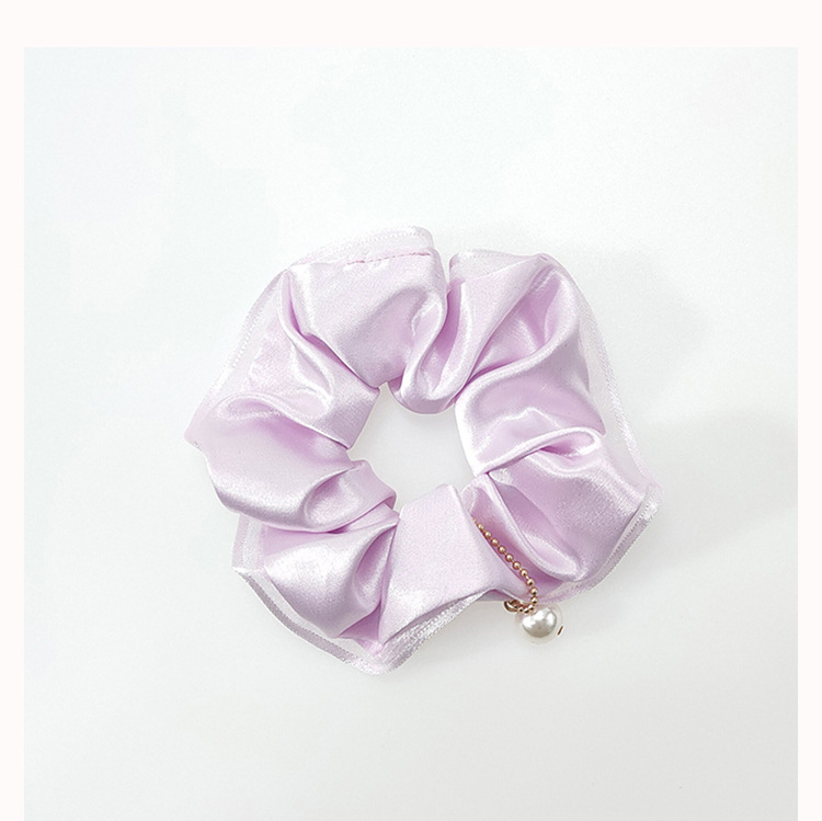 ins fresh and simple hair bands, elegant large intestine bands, the same style as JK uniforms, checked ponytail, pearl hair ties, small headwear accessories pic 11