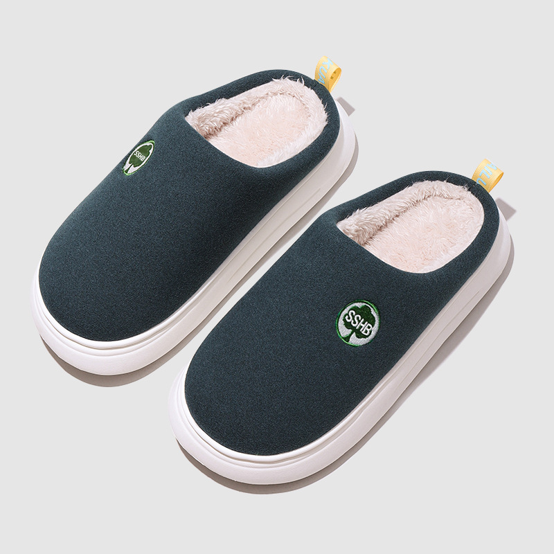 Wholesale of new autumn and winter home indoor and outdoor latex-filled cotton slippers for women, durable couple cotton slippers for men pic 7