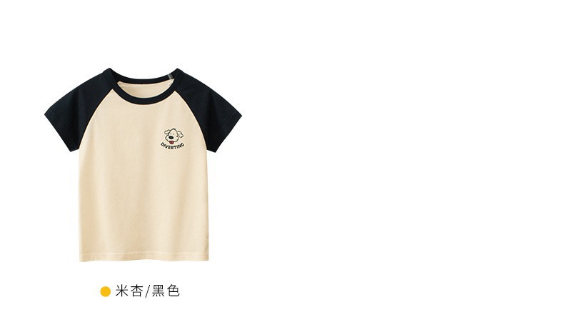 韩版童装夏季新款儿童短袖T恤 宝宝衣服女童卡通插肩圆领上衣批发详情6