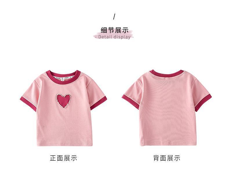 女童夏装t恤2024新款韩版洋气儿童短袖小女孩夏季半袖体恤上衣潮详情5