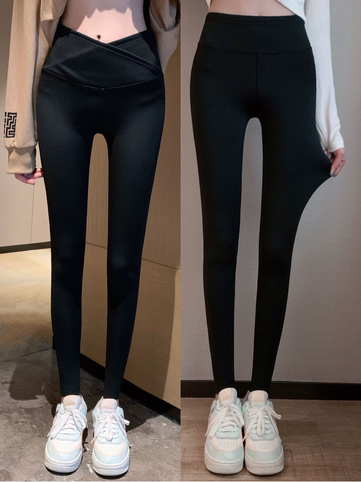 Three-point shark pants leggings for women, five-point summer thin tight-fitting outerwear, and nine-point letter-shaped belt-cinching and hip-lifting Barbie pants pic 66