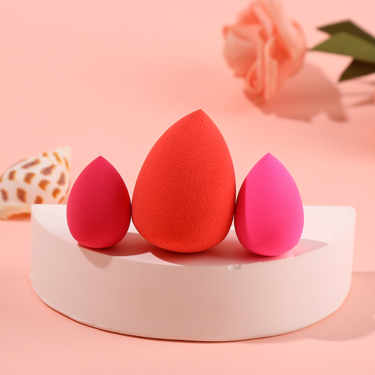 外贸美妆蛋袋装 磨边葫芦粉扑气垫 散粉扑蘑菇头心形水滴多款混装详情10