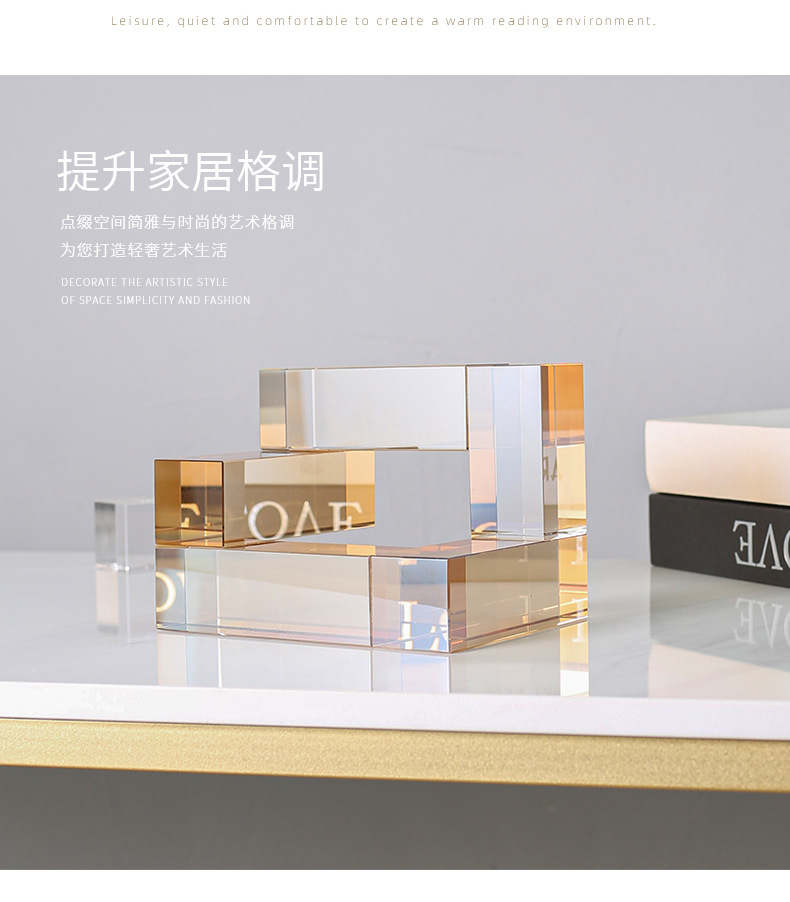 Creative crystal ornaments, modern light luxury home soft furnishings, living room TV cabinets, study decoration handicrafts pic 20