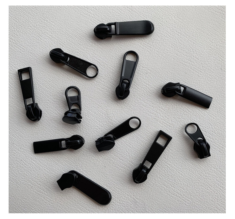 厂家货源5号防水反穿拉头 无锁黑色电泳拉头 男女款书包背包拉片详情14