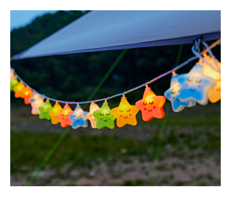 户外露营氛围灯LED小彩灯闪灯串灯满天星帐篷生日装饰布置星星灯详情10