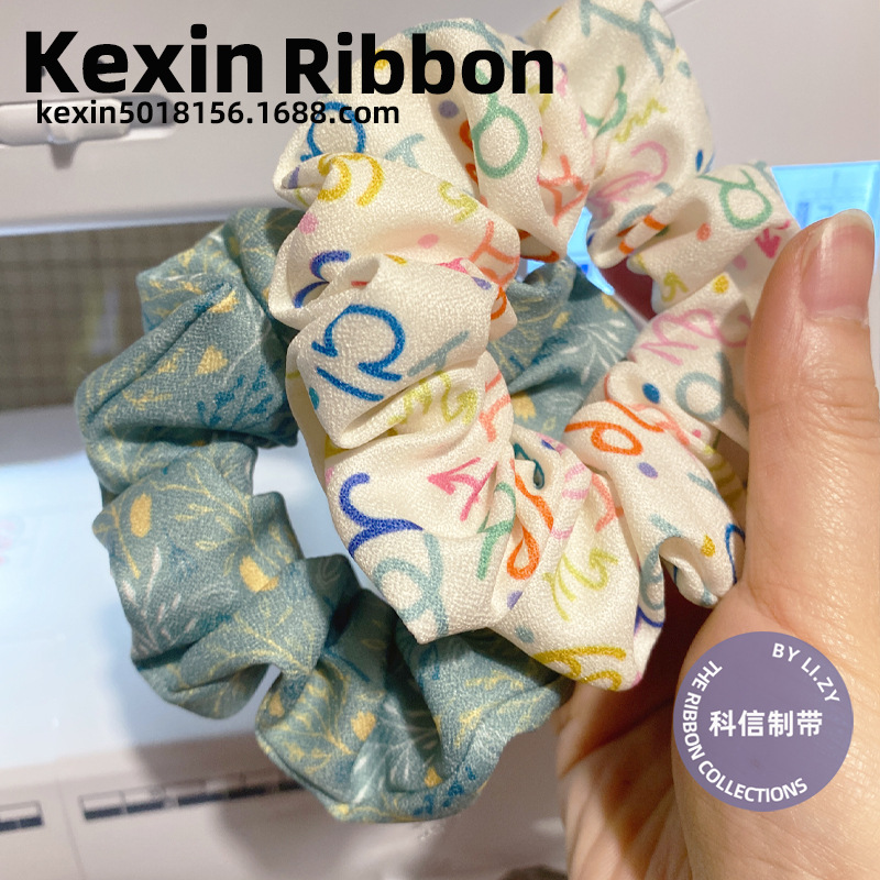 9cm single-color cloth strip fat intestine hair band, single-layer cloth strip handmade diy hair accessory bow material large intestine hair band pic 16