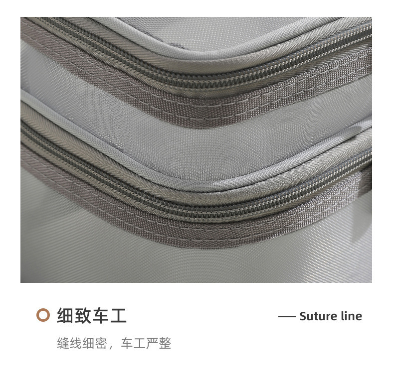 跨境现货新款手提包化妆包便携式透明大容量双层网纱洗漱收纳包袋详情17
