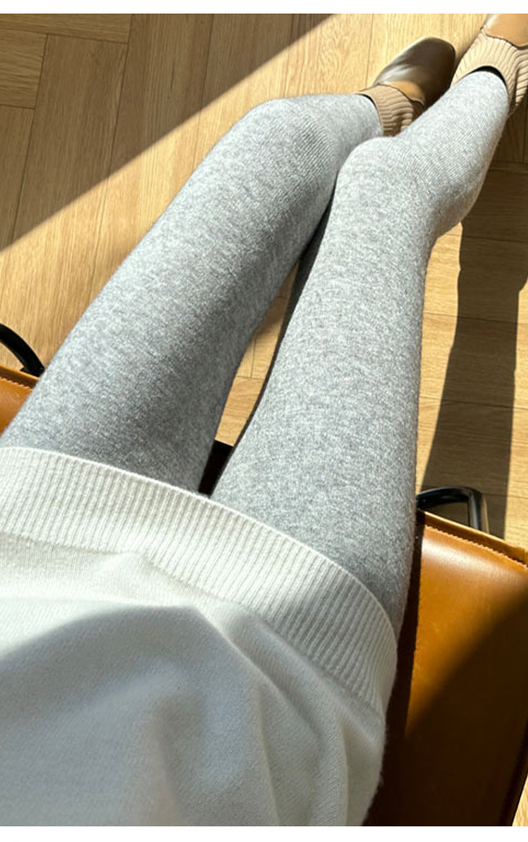净面针织魔术打底裤女高腰提臀修身弹力保暖羊毛弹力裤紧身小脚裤详情19
