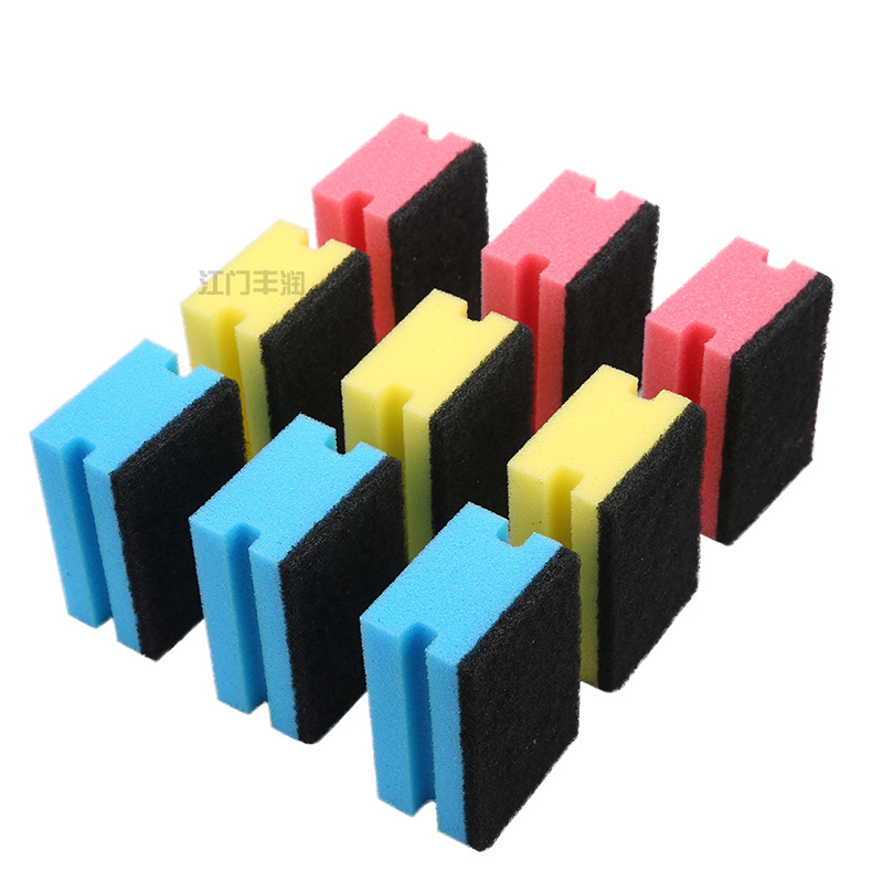 Wholesale waist-shaped high-density impregnated rubber and sand-containing double-sided dishwashing sponges, scrubbing POTS, scouring pads and cleaning sponge blocks from the manufacturer pic 18