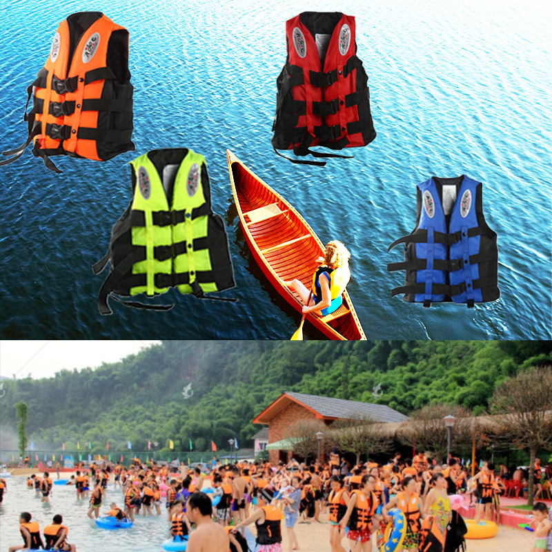 Outdoor rafting suits, adult life jackets, floating suits, flood resistance suits, water world rafting and swimming safety suits in stock pic 1