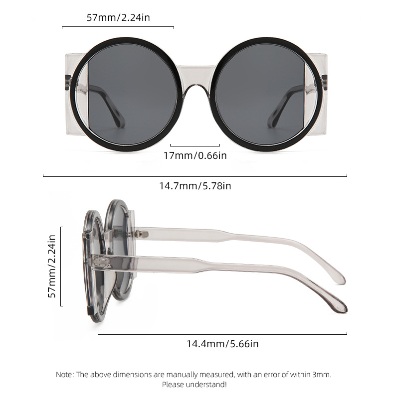 两个圈 个性时尚太阳眼镜欧美穿搭街拍节日派对墨镜T1068详情16