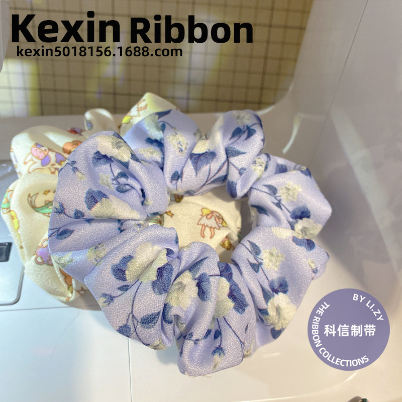 9cm single-color cloth strip fat intestine hair band, single-layer cloth strip handmade diy hair accessory bow material large intestine hair band pic 19