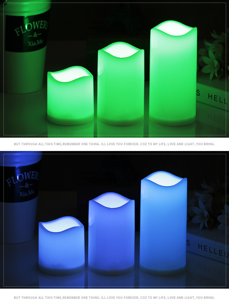 Factory direct sales of 18-key led remote control electronic candles, creative wedding road guide color-changing candle lamp sets for wholesale pic 13