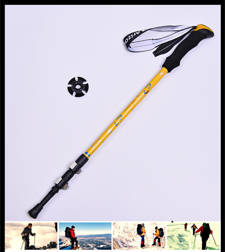 户外折叠伸缩登山杖航空铝合金外锁速锁避震手杖拐杖厂家直供详情13