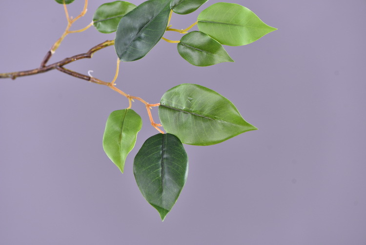 Wholesale of artificial large-branch banyan tree leaves from the original factory for window display, decorative green plants and flower arrangement leaves pic 5