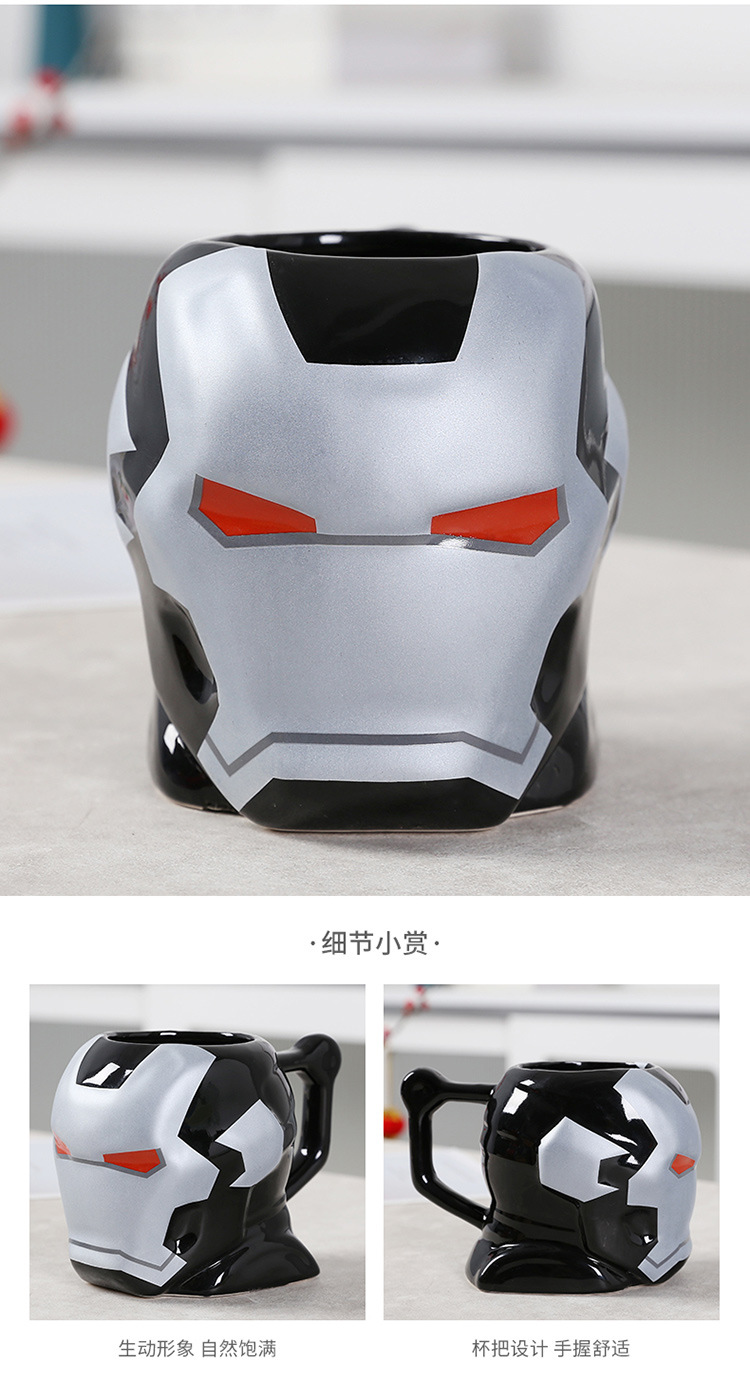 复仇者联盟陶瓷杯 蜘蛛侠 绿巨人 雷神 钢铁侠 超人陶瓷咖啡杯详情9