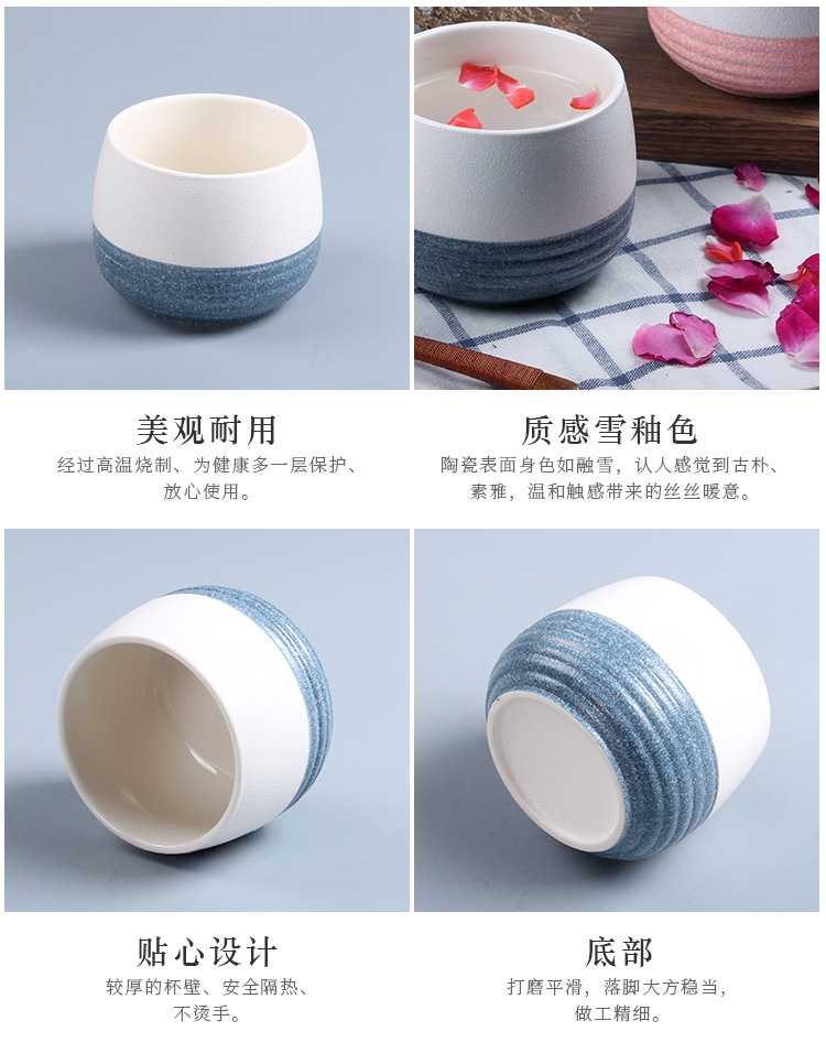 Factory direct sales and wholesale of snowflake glaze Japanese-style creative ceramic wine kettles, wine warming sets and wine warming kettle series pic 5