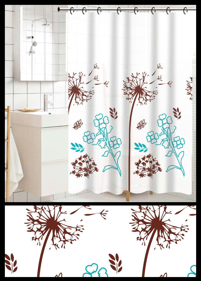 Factory supply: Anti-fouling bath curtains, PEVA printed waterproof bath curtains, stretchable partition curtains. Customized according to provided drawings pic 17
