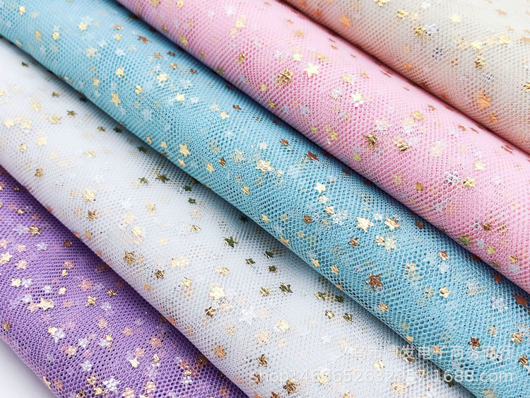 36A hexagonal star mesh fabric, starry sky fabric, stage costume fabric, diy handmade headwear accessories, hair flowers, props pic 2