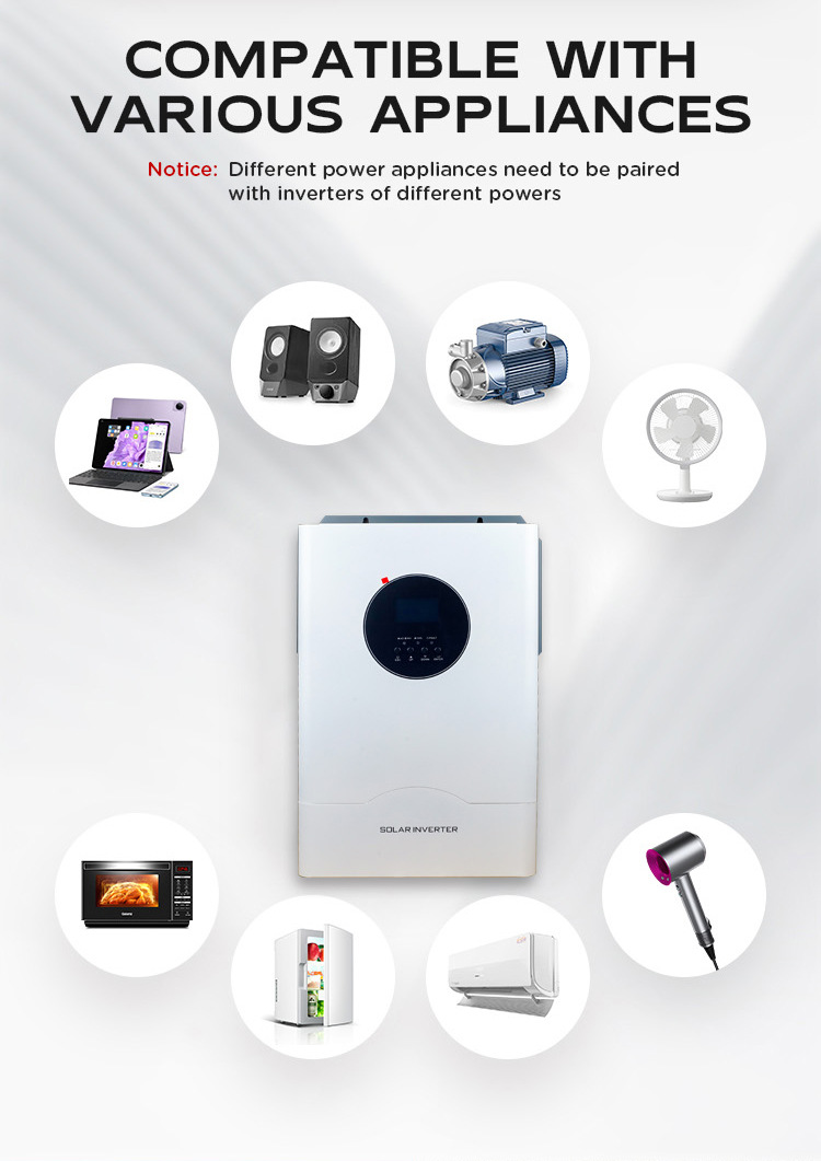 The Liqun solar reverse control integrated machine with a power of 6.2kw is equipped with an mppt solar controller and a hybrid control inverter pic 3