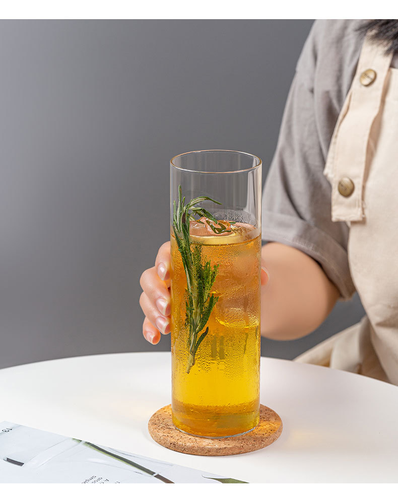 直筒柯林杯耐热玻璃杯网红餐厅长饮杯鸡尾酒杯果汁杯子加长水杯详情11