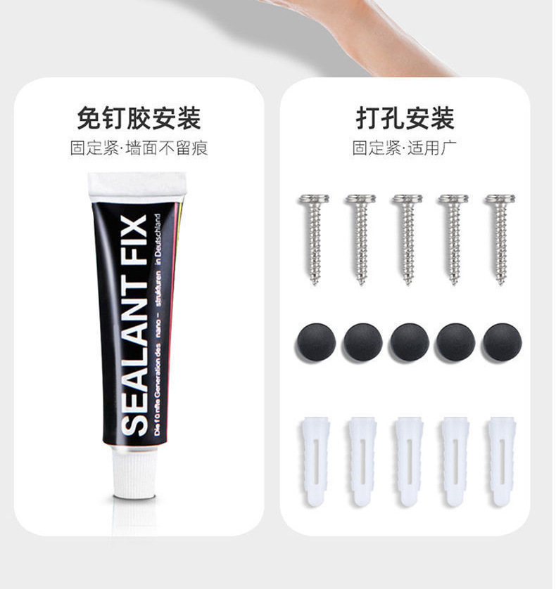 枪灰旋转毛巾架卫生间免打孔多杆浴巾收纳挂架壁挂式浴室转角挂杆详情13