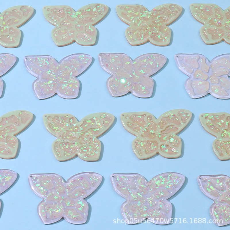 DIY acrylic epoxy resin colorful butterfly piece earrings, pendants, handcrafted materials, bulk goods and accessories wholesale pic 10