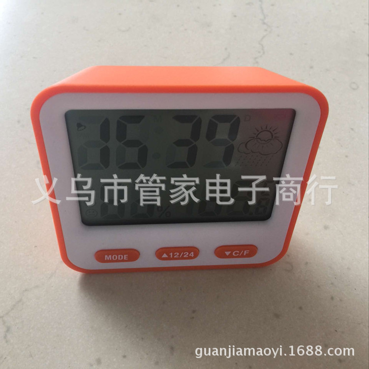 Large-screen electronic temperature and humidity meter, household indoor temperature meter, temperature and humidity meter, lunar alarm clock display pic 5