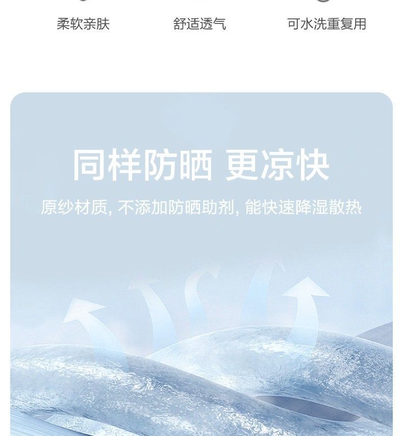 高颜值无痕冰丝防晒口罩女防紫外线薄透气全脸遮阳护眼角面罩夏季详情5