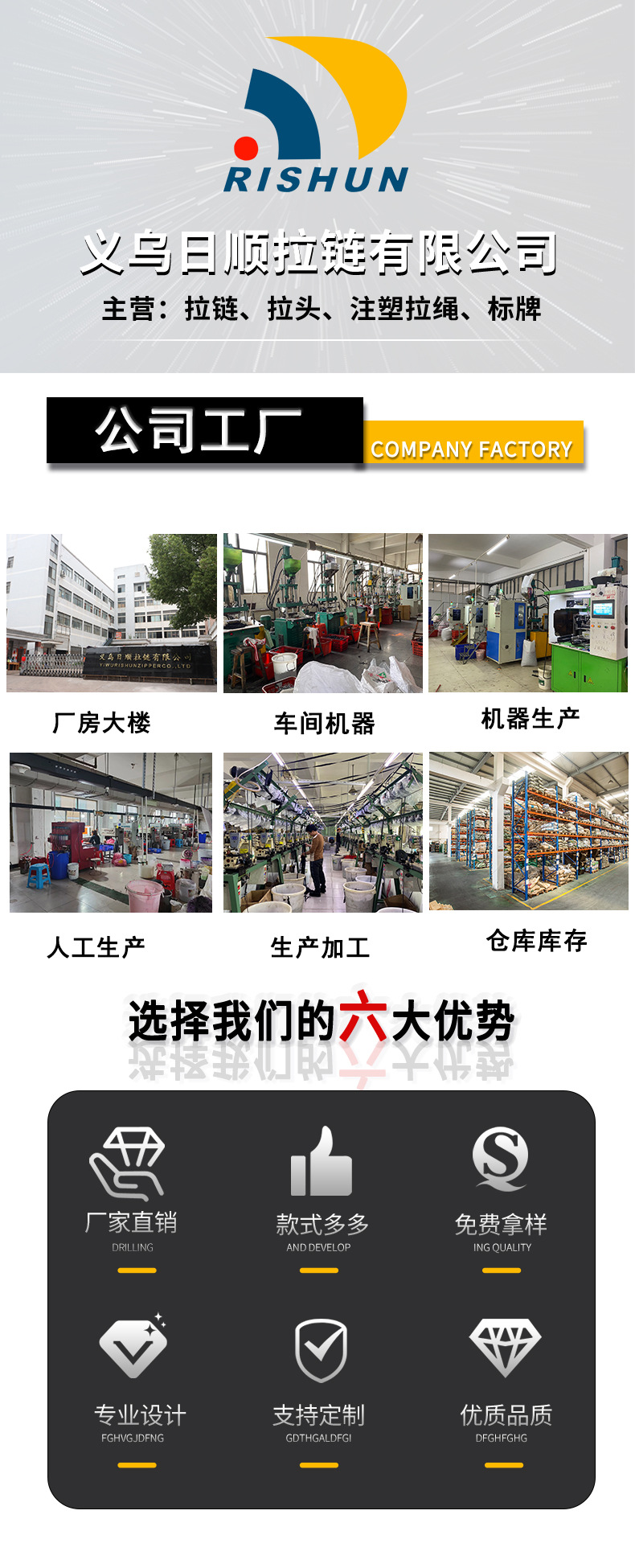 日顺现货金属5号拉链头拉锁拉头尼龙锌合金树脂箱包服饰定制拉绳详情1