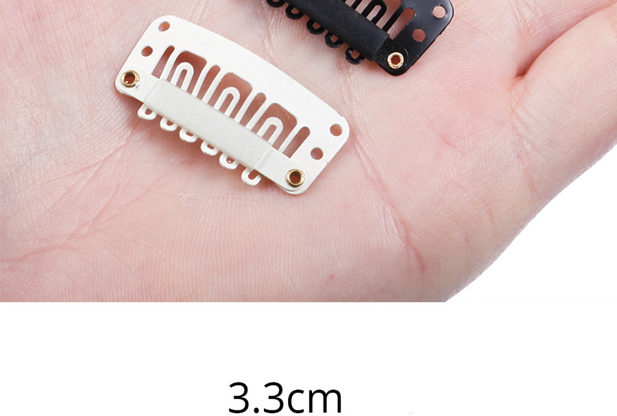 Factory wholesale of wig accessories such as clips, stainless steel BB clips, water drop clips, U-shaped clips, wig buttons, and hair extension clips pic 7